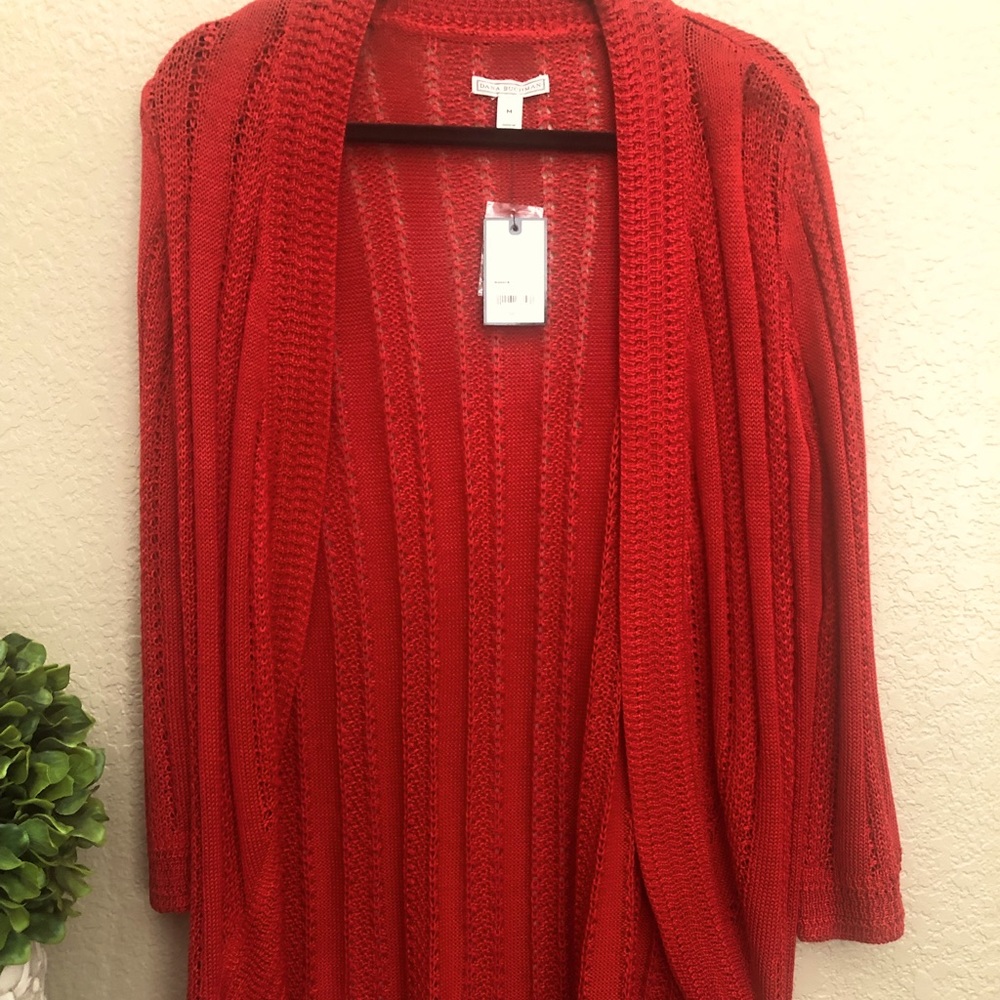NWT Red knit cardigan sweater